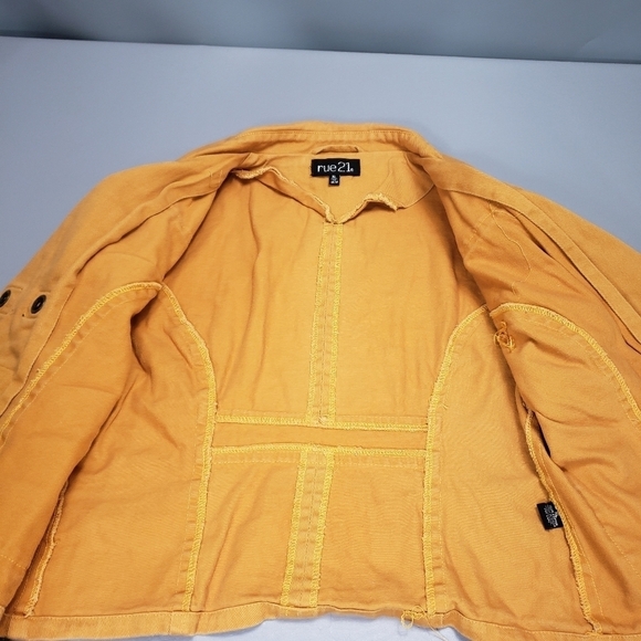 Rue21 mustard yellow cropped jacket size XL - Picture 7 of 13